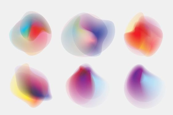 Gradient Energy- 30 vibrant shapes by Polar Vectors on @creativemarket