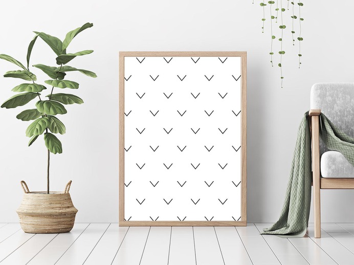 Scandinavian Small Tick Pattern Wall Art Poster Design