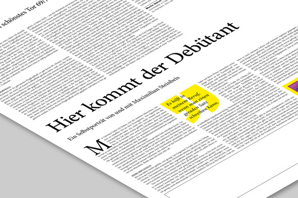 VOLLTEXT Zeitung für Literatur on Behance #print #design #layout #editorial #magazine