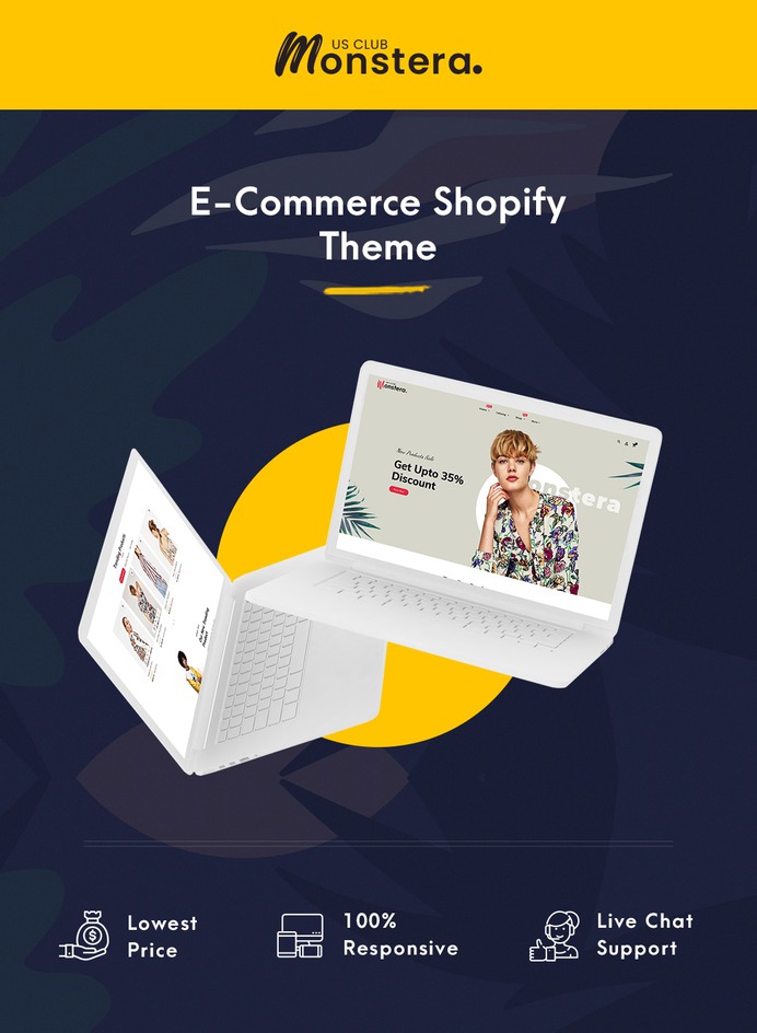 #Monstera #Fashion #Boutique - #Shopify Multi-purpose Responsive #Theme | #TemplateTrip #eCommerce #Website #Design