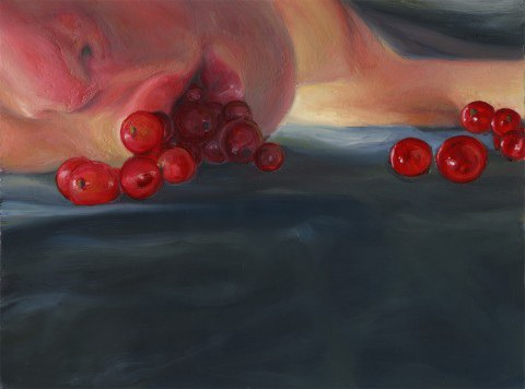 Dreamed you face down, 2005, oil on linen, 6.5 x 8.5 inches