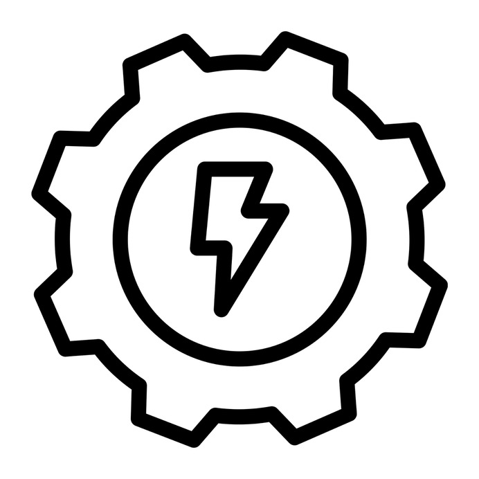 See more icon inspiration related to power, gear, cogwheel, ecology and environment, construction and tools, green energy, energetic, electronics, ecological, leaf, electricity, energy and nature on Flaticon.