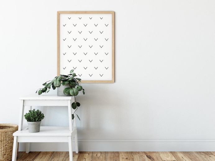 Scandinavian Small Tick Pattern Wall Art Poster Design