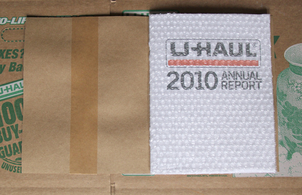 UHAUL // Annual Report 2010 #bubble wrap #uhaul