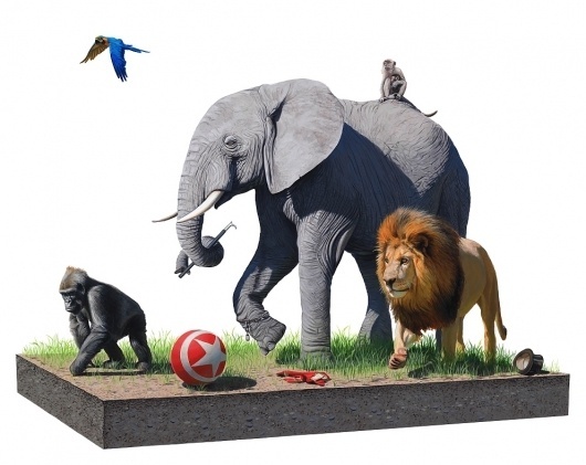 Paintings - #cross #section #animals