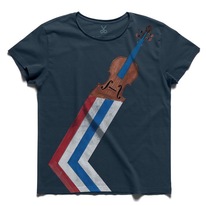 #colorful sounds 2 #darkblue #tee #tshirt #mendelssohn #violin #watercolor #blue #music