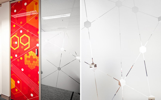 AICT Office. Designed by The Globe @enviromeant.com #graphics #wall