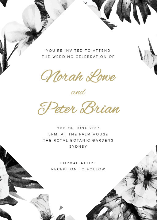 Hibiscus - Wedding Invitations #paperlust #weddinginvitation #weddingstationery #weddinginspiration #card #design #paper #raisedfoil