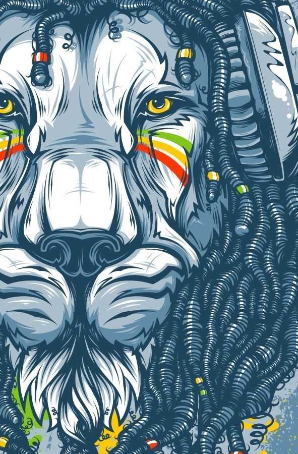 Jah by Andrey Krasnov #inspiration #illustration #lion #king