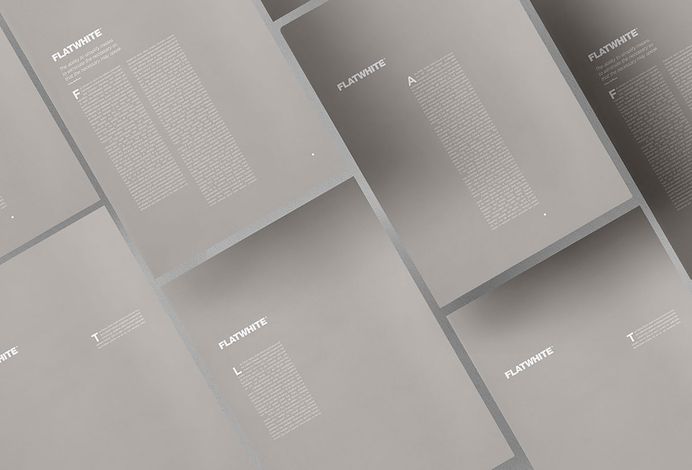 Auckland-based designer Wade Veldsman created the SME branding and visual identity for Flatwhite, a boutique art and design studio and exhibition space. Veldsman utilised a minimalist two-tone colour palette of light grey and white, giving the branding a simple yet contemporary, clean aesthetic. For more of the most beautiful designs visit mindsparklemag.com