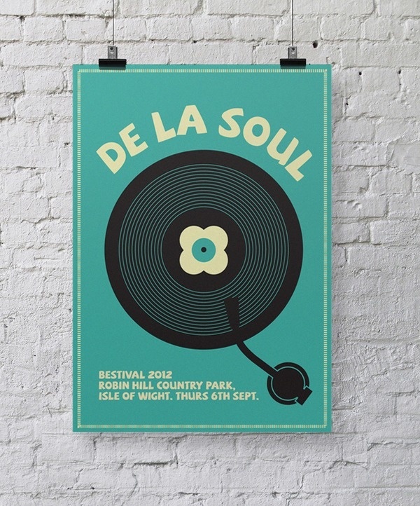 De La Soul Bestival poster design by Chris Hannah #chris #bestival #hannah #gig #design #stevie #wonder #posters #poster #music