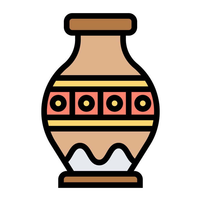 See more icon inspiration related to vase, pot, ancient, art, artist, cultures, art and design, furniture and household, ceramic, adornment, pottery, antique, ornamental, artistic, decoration and vintage on Flaticon.