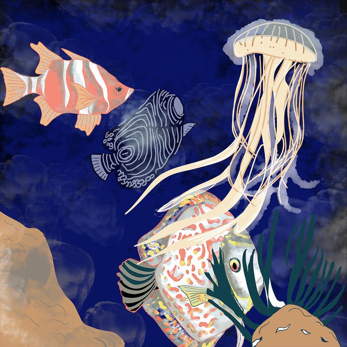 easy jellyfish painting & jellyfish paint by numbers #painting