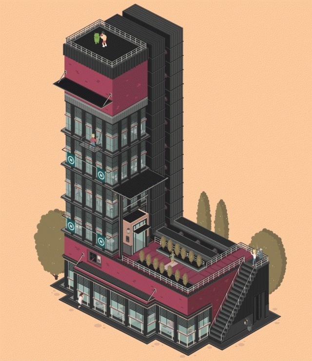 Animated Architectural Letterforms_5 #illustration #building