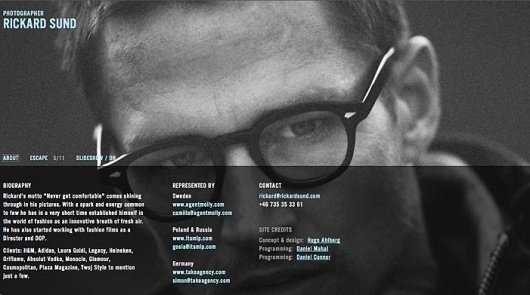 Rickard Sund | Awwwards | Site of the day #trrtyrttr
