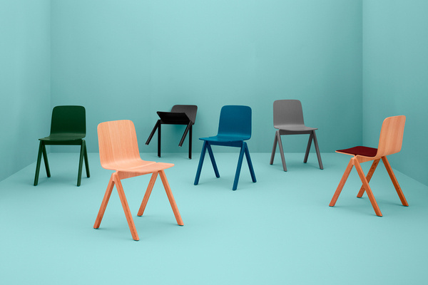 http://www.hay.dk/ #chair #design #wood #plywood #colour