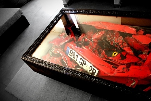 Crashed Ferrari Table by Charly Molinelli | 123 Inspiration #table #french