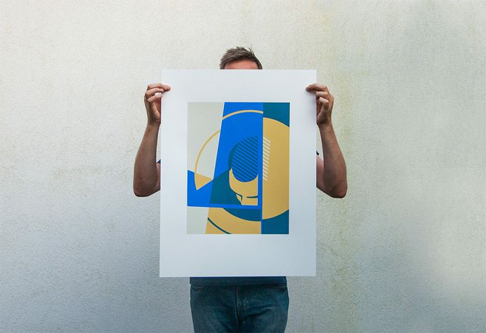 MIRRORMAN II - 3 color screen print