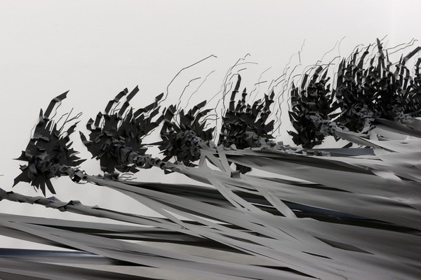 Monika Grzymalas 3D Tape Drawing Explodes onto the Walls of Galerie Crone #tape #installation