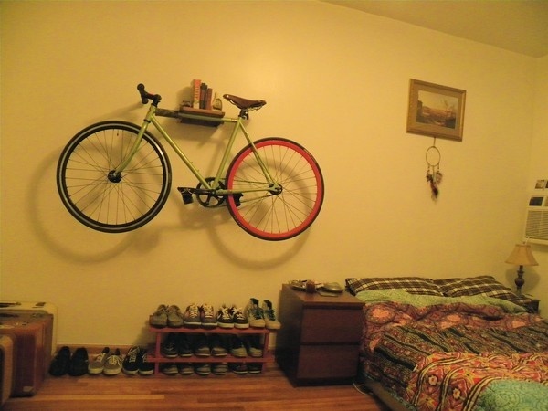 Handmade Bike Shelf (Urban City Bike Shelves) #interior #design #shelf #bike