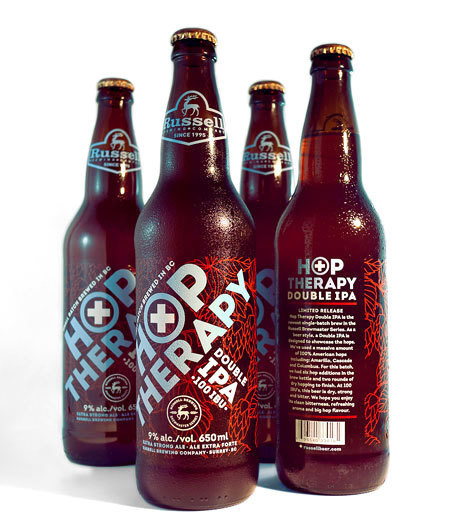 Russell Brewing Hop Therapy #packaging #beer #label #bottle