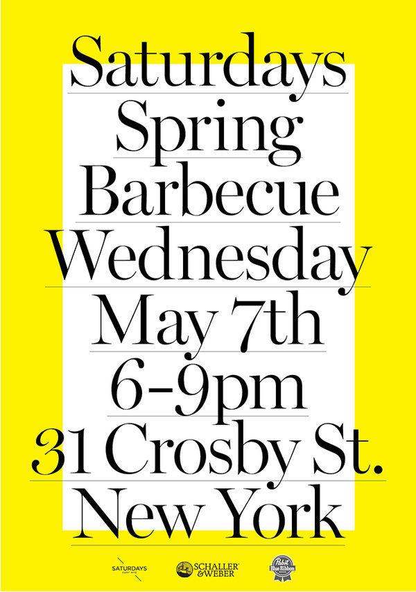 saturday flyer #typography
