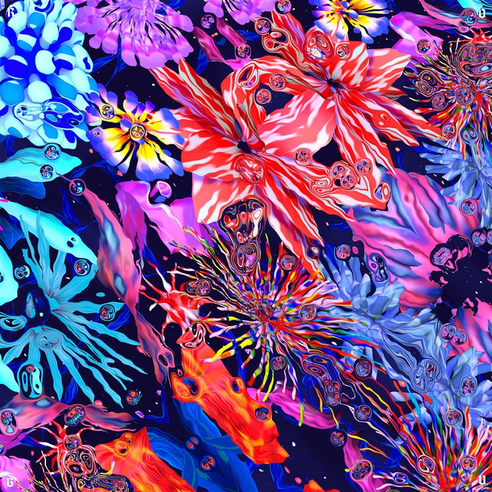 Underwater 3d Flowers, illustration by Andrei Robu. www.andreirobu.com