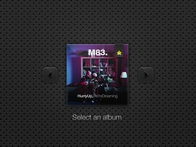 Dribbble - Dark Spotify Widget by Ben Bate #album
