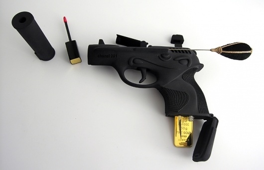 Ted Noten's Makeup Kit Turns Every Woman Into A Pistol-Packing Spy | Co.Design #noten #makeup #ted #kit