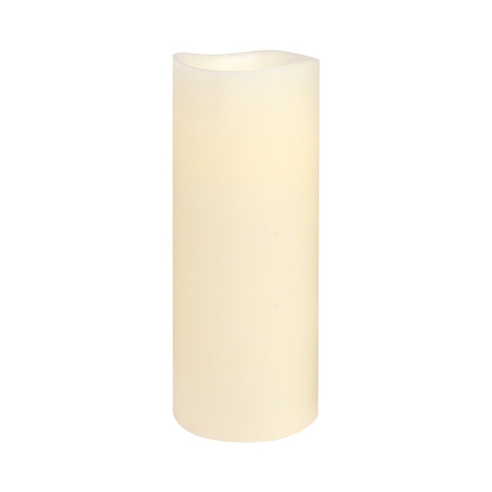 Ivory Smooth Wax LED Flameless Candle, 8 x 20 cm