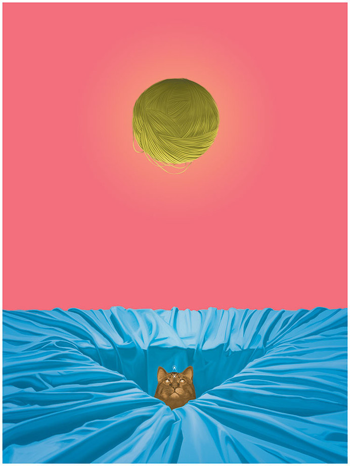 Randy Ortiz "Mister Boots" (11 x 14) #illustration #cat