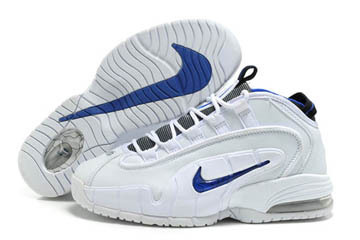 nike penny one all white and royal blue basketball men shoe #shoes