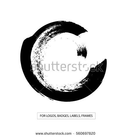 stock-vector-hand-drawn-circle-shape-label-logo-design-element-brush-abstract-wave-black-enso-zen-symbol-560697820.jpg (450×470)