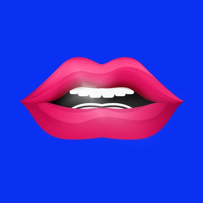Lips / be.net/alexandreruda - All rights reserved. #alexandreruda #red #lips #graphic #illustration #blue #mouth