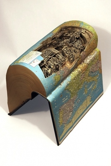 Insane art formed by carving books with surgical tools - Karan Arora's Posterous #book #sculting
