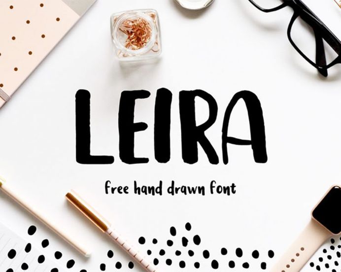 Leira Free Hand Drawn Brush Font