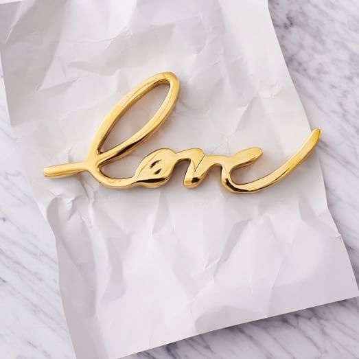 St. Jude Brass Love Object, West Elm