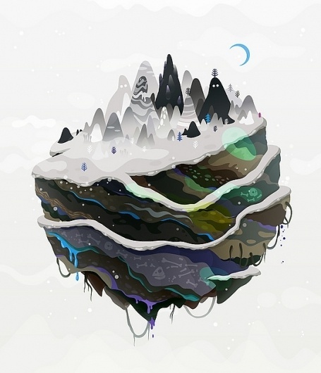winter mountains | Flickr - Photo Sharing! #zutto #illustration #mountains #winter