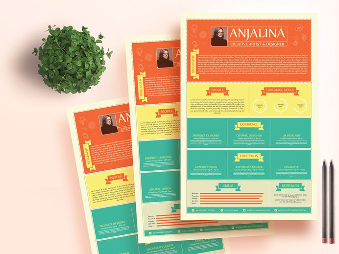 Free Fresh Colorful Resume Template in Illustrator File Format