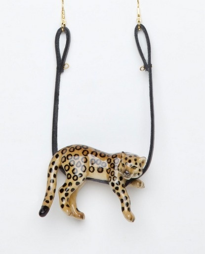 JJJJound #leopard #ceramic #cat #necklace