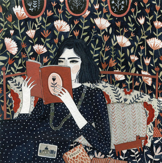 reading (print) #illustration #ybryksenkova