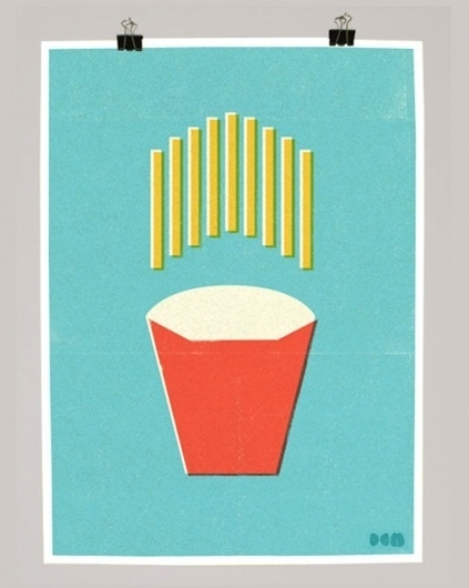 design work life » cataloging inspiration daily #screen #print #fries #food