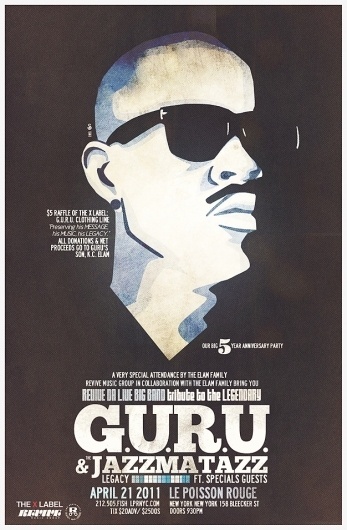 NYC: Win Tix To Revive Da Live's Tribute to Guru/Jazzmatazz (4/21) #music #poster