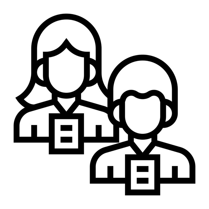 See more icon inspiration related to woman, man, participant, business and finance, employment, lecturer, lecture, badge, communicate and connection on Flaticon.