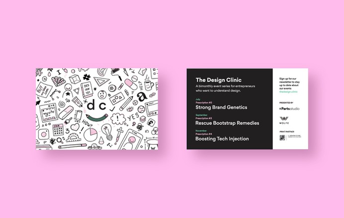 Event Flyer for The Design Clinic