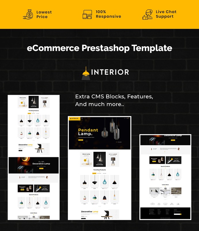 #Interior & #Home #Decoration - #Prestashop #Responsive #Theme | #TemplateTrip #eCommerce #Website #Design #Template