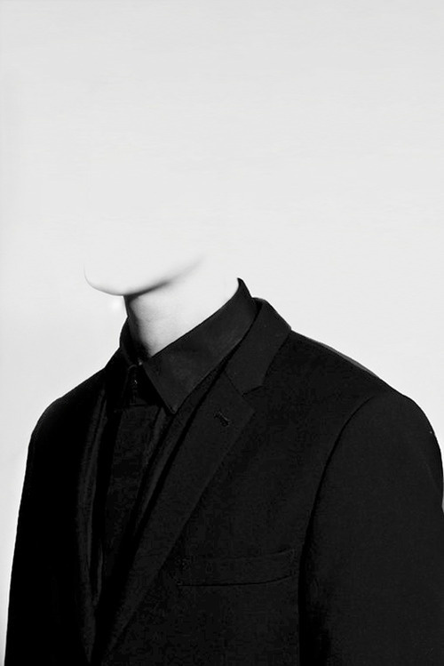 razorshapes:Bernhard Handick Â Fine Feathers Makes Fine Birds (2012) #white #head #black #figure #and #headless