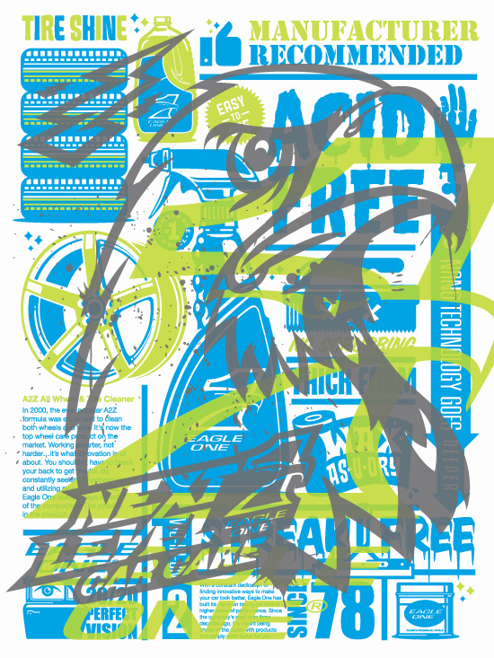 Kendrick Kidd #screen #printing #eagle #illustration #poster #one