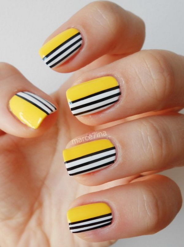 55 Stripe Nail Art Ideas