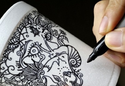 DIY: 30+ Simple Mug Art Tutorials And Ideas | the perfect line #doodle #cup